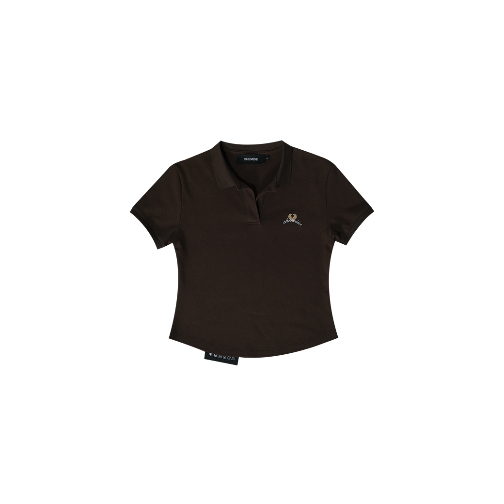 CHEMISE HEART BABY POLO MOCHA