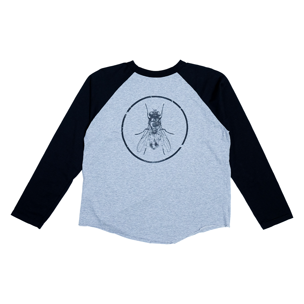 FUXURY FUXFLY RAGLAN LONG SLEEVE T-SHIRT GREY/BLACK