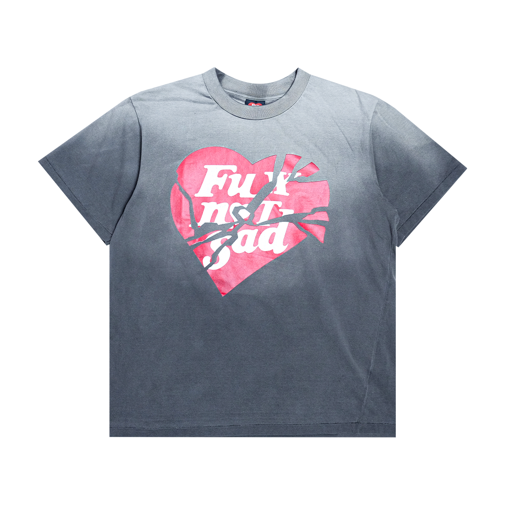 FUXURY FUX NOT SAD T-SHIRT FADE BLACK