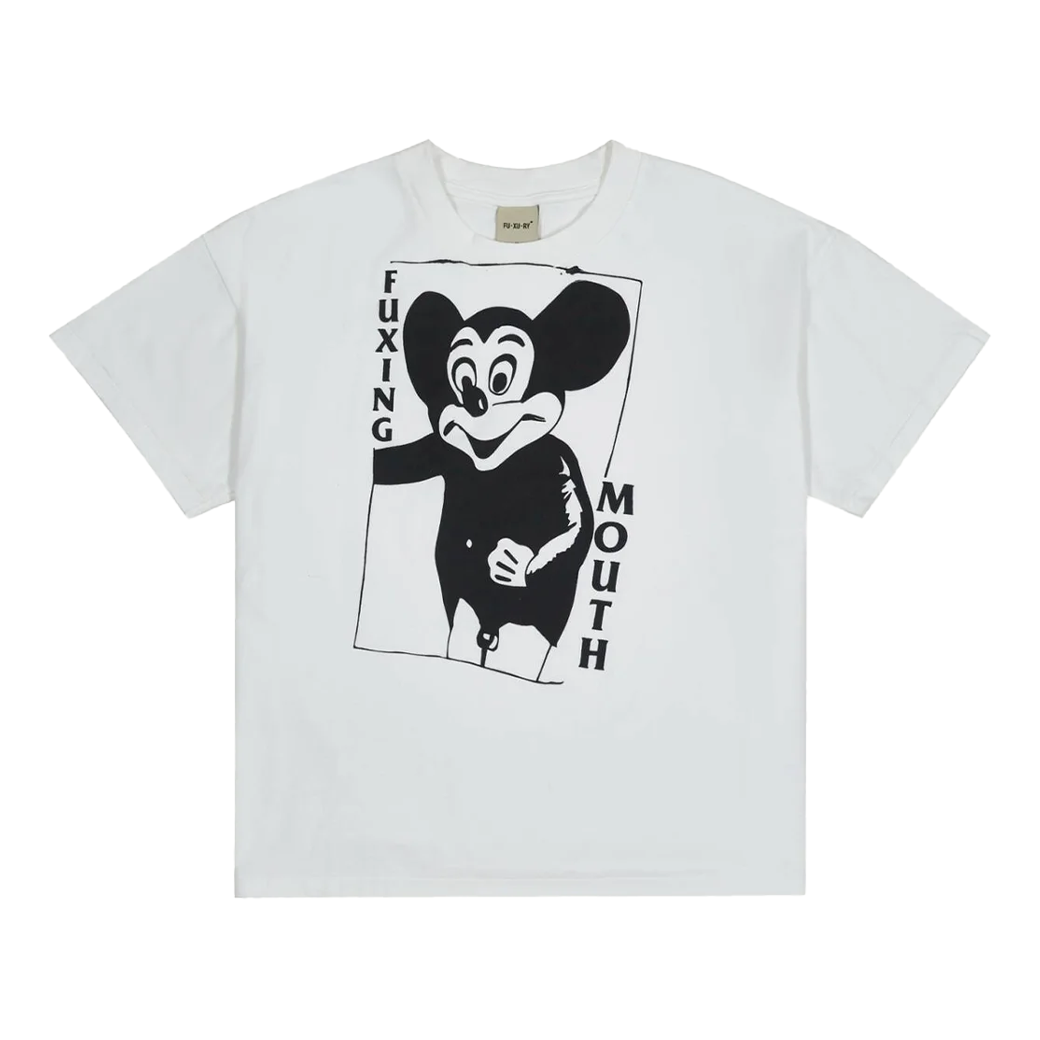 FUXURY MOUTH JOB BOXY T-SHIRT WHITE