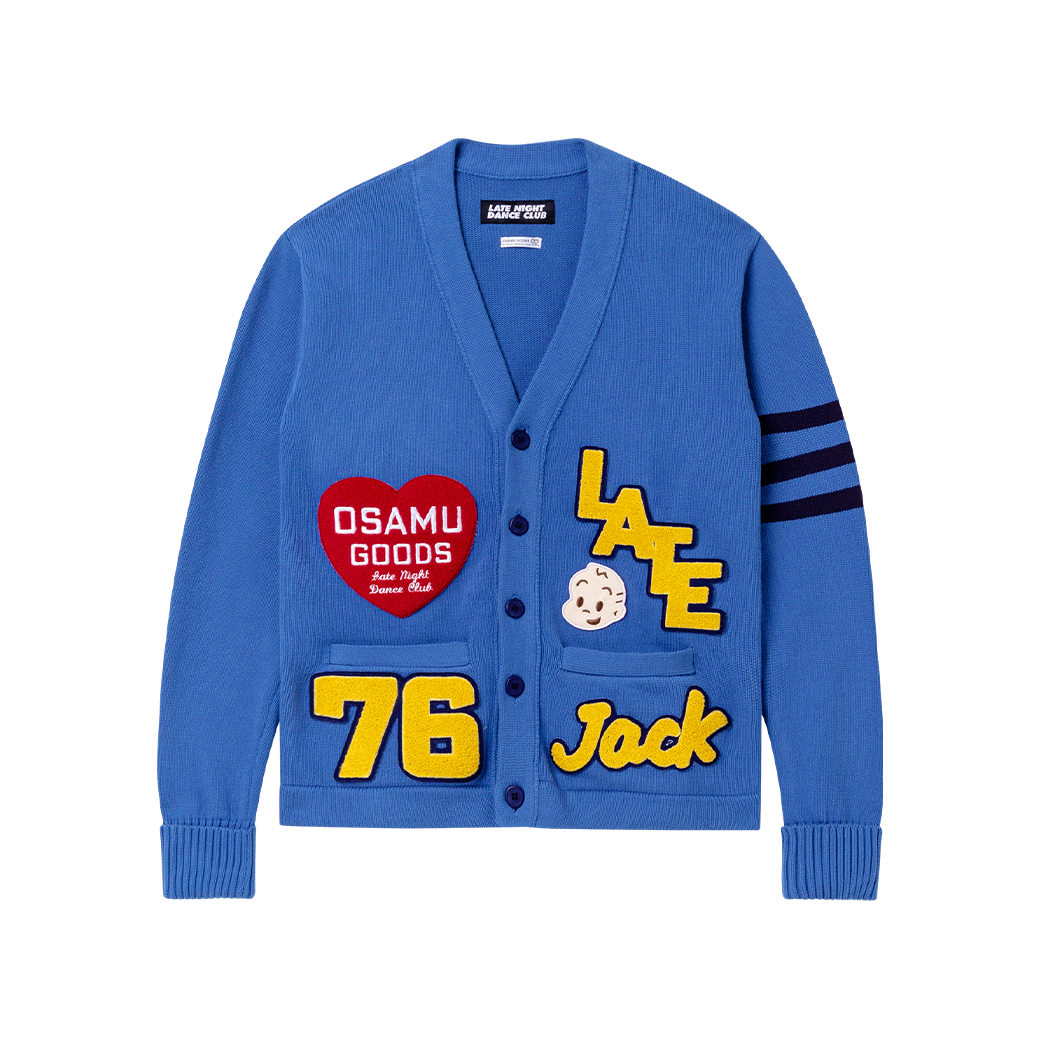 LATE NIGHT DANCE CLUB OSAMU GOODS CARDIGAN BLUE
