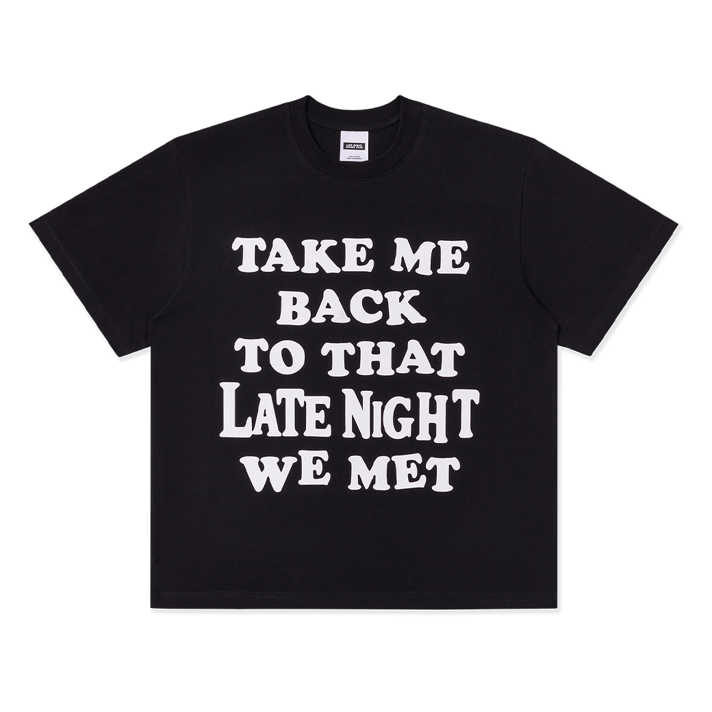 LATE NIGHT DANCE CLUB TAKE ME BACK T-SHIRT BLACK