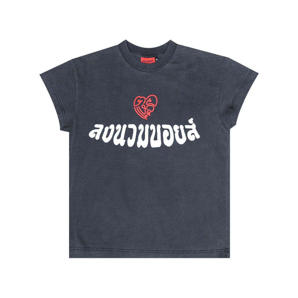 LONGNUAMBOYZ LIAR SHORT SLEEVES T-SHIRT FADE BLACK