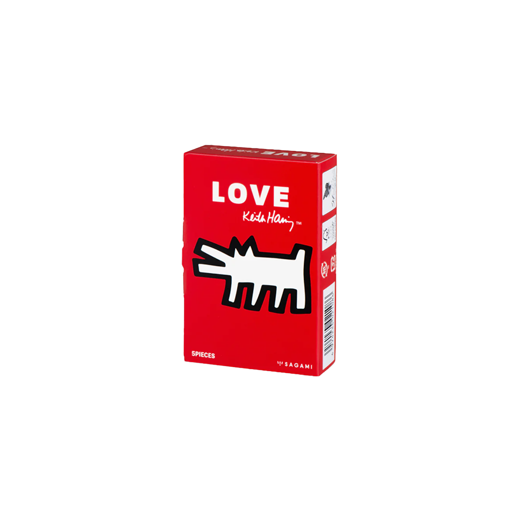 SAGAMI X KEITH HARING CONDOM 5 PCS. RED