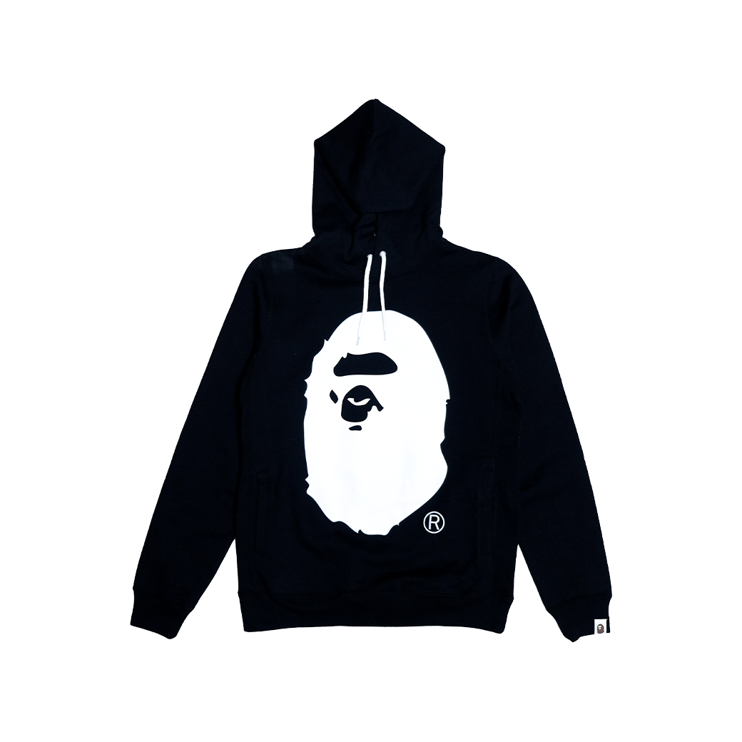 A BATHING APE REFLECT FACE LOGO HOODIE BLACK