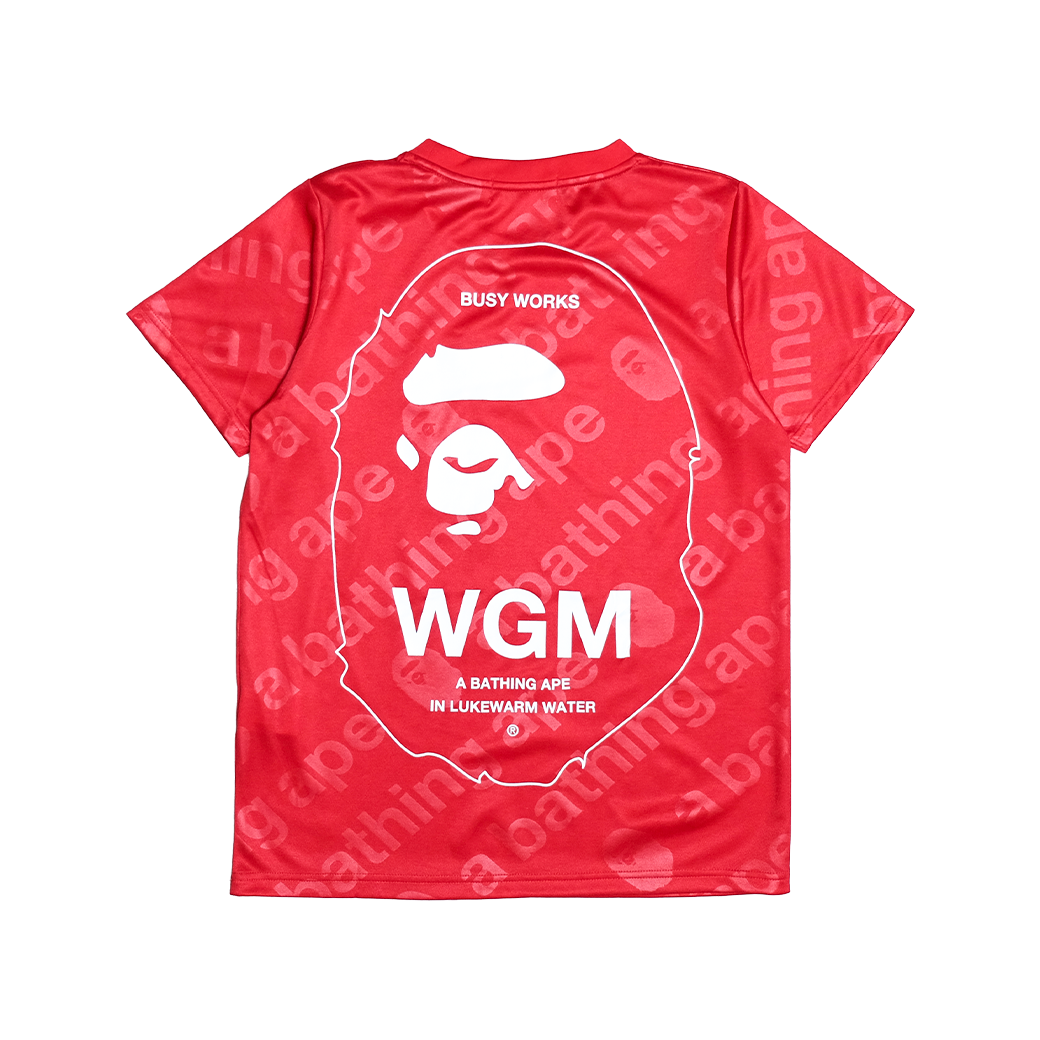 A BATHING APE WGM SS20 JERSEY RED