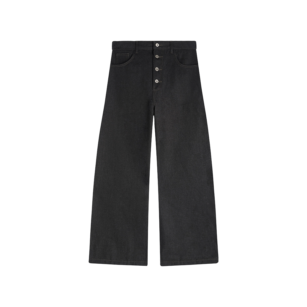 NWL.BKK DOUBLE RAW DENIM BAGGY JEANS BLACK
