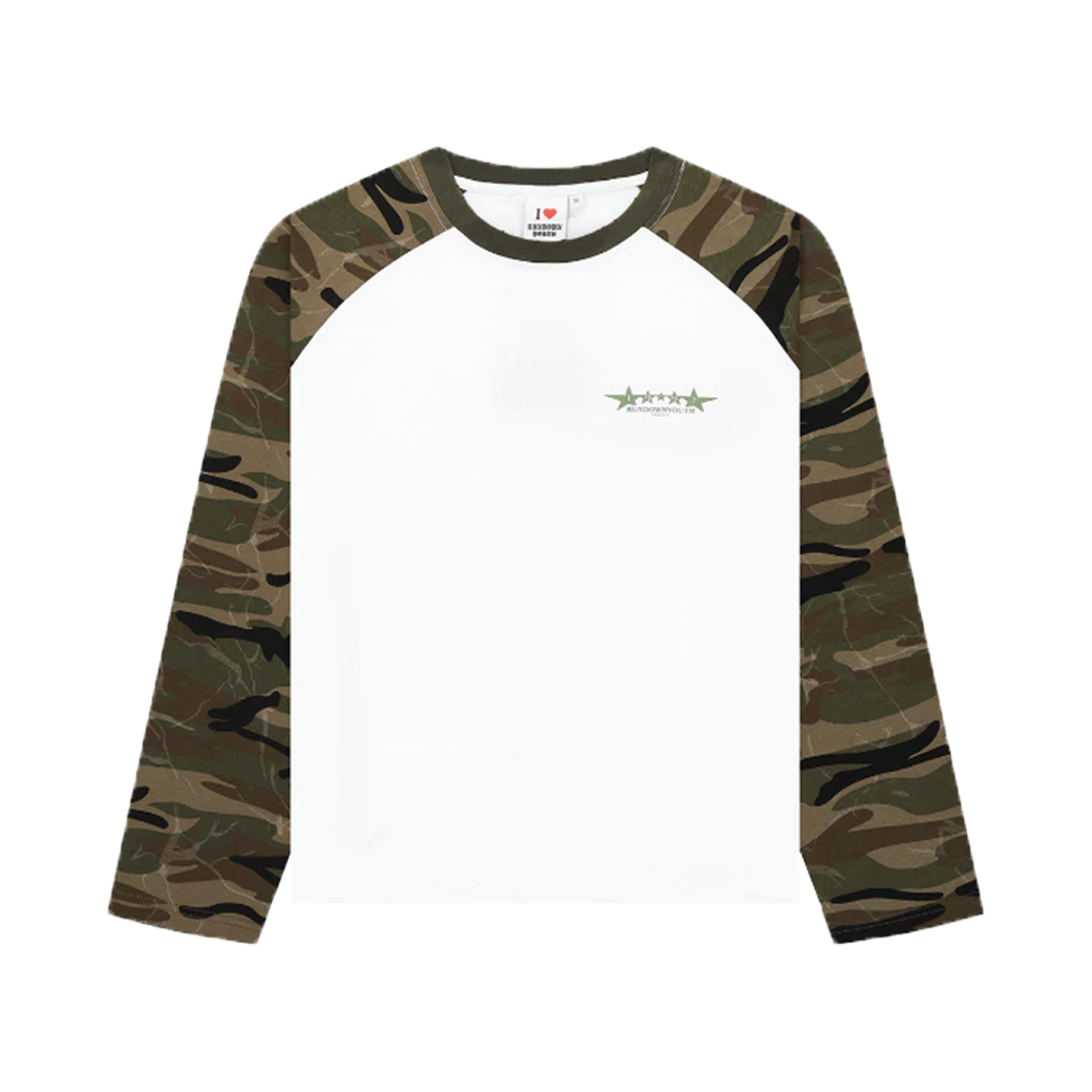 RUNDOWNYOUTH 1992 URBAN THERMAL LONG SLEEVE T-SHIRT WHITE/CAMO
