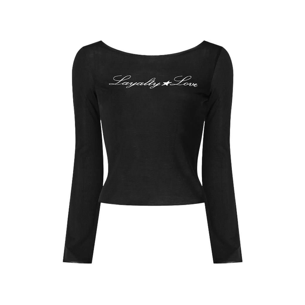 RUNDOWNYOUTH LOYALTY LOVE 09 LONG SLEEVE T-SHIRT BLACK