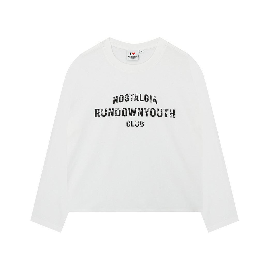 RUNDOWNYOUTH NOSTALGIA 10 LONG SLEEVE T-SHIRT WHITE