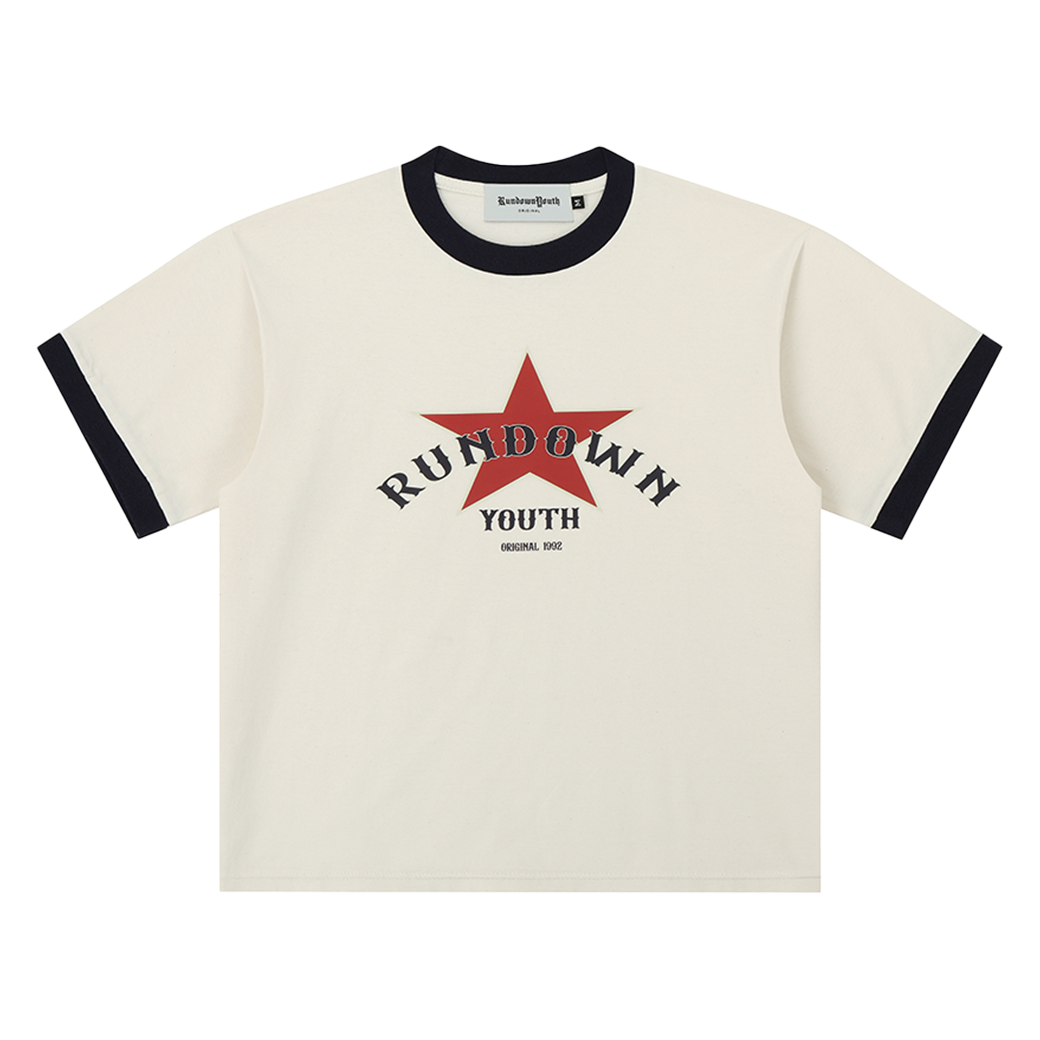 RUNDOWNYOUTH STAR BOY VTG 064 T-SHIRT WHITE