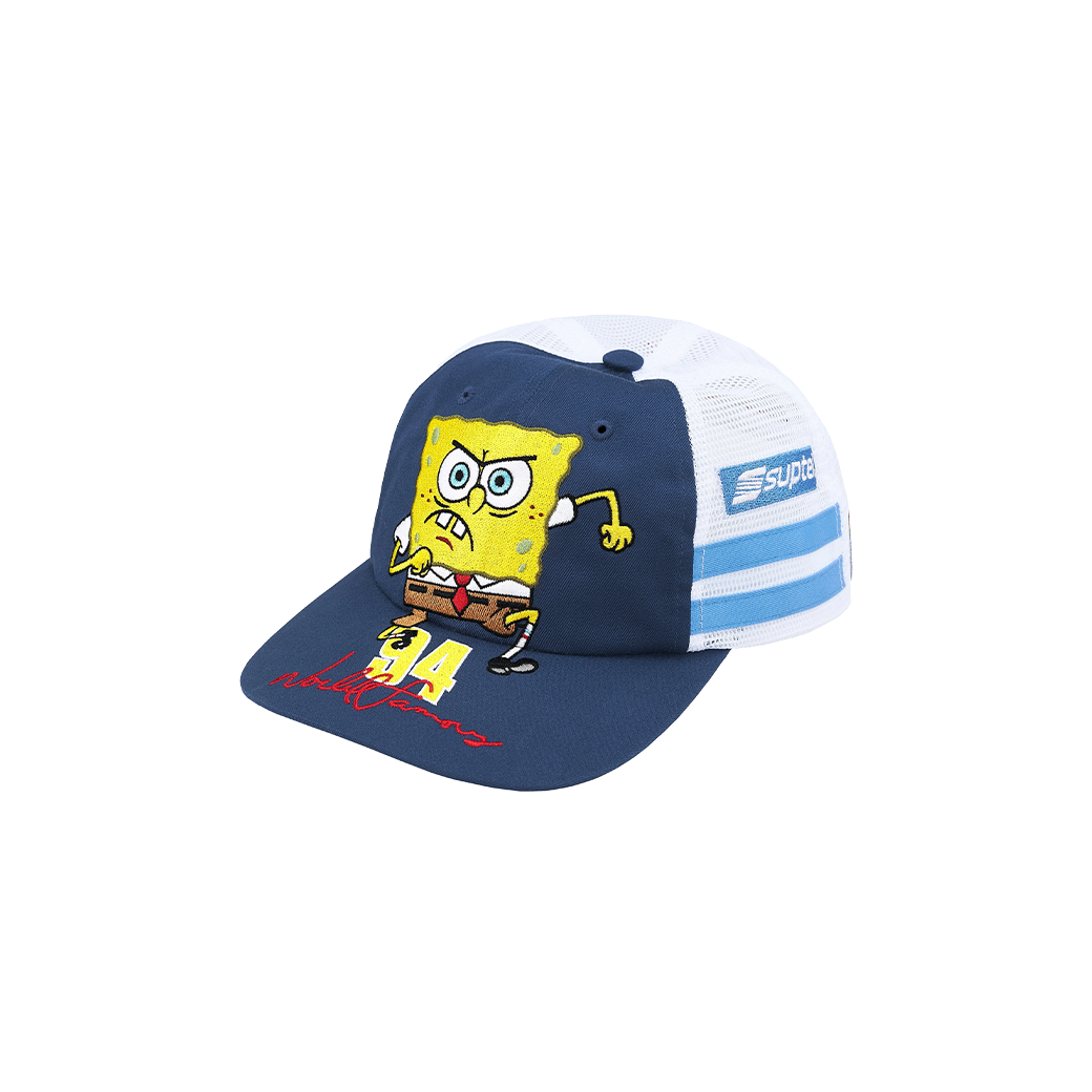 SUPREME X SPONGEBOB TRUCKER CAP NAVY