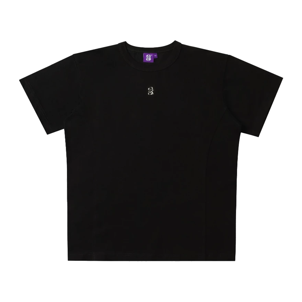 AKFS STUDIO METALLIC LOGO T-SHIRT BLACK