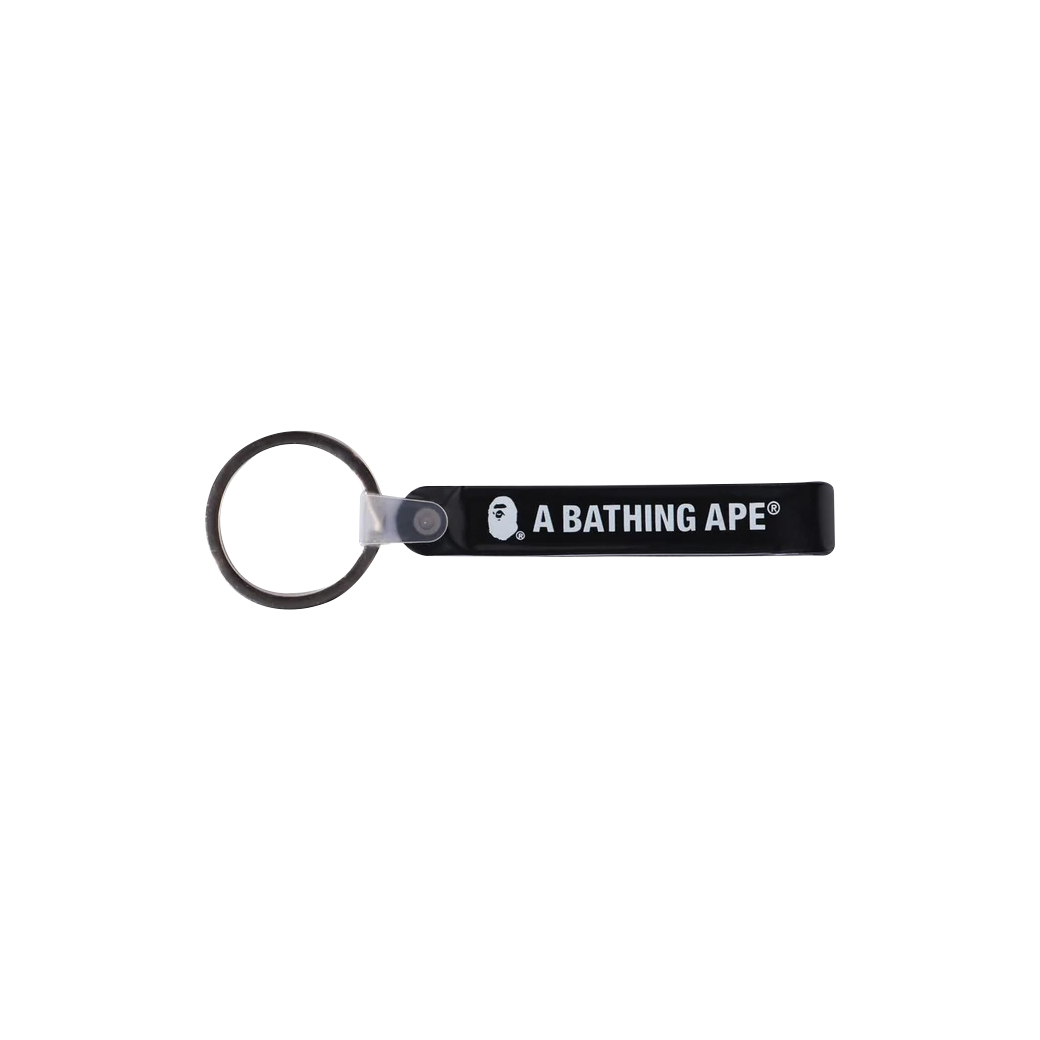 A BATHING APE RUBBER LOOP KEYCHAIN BLACK