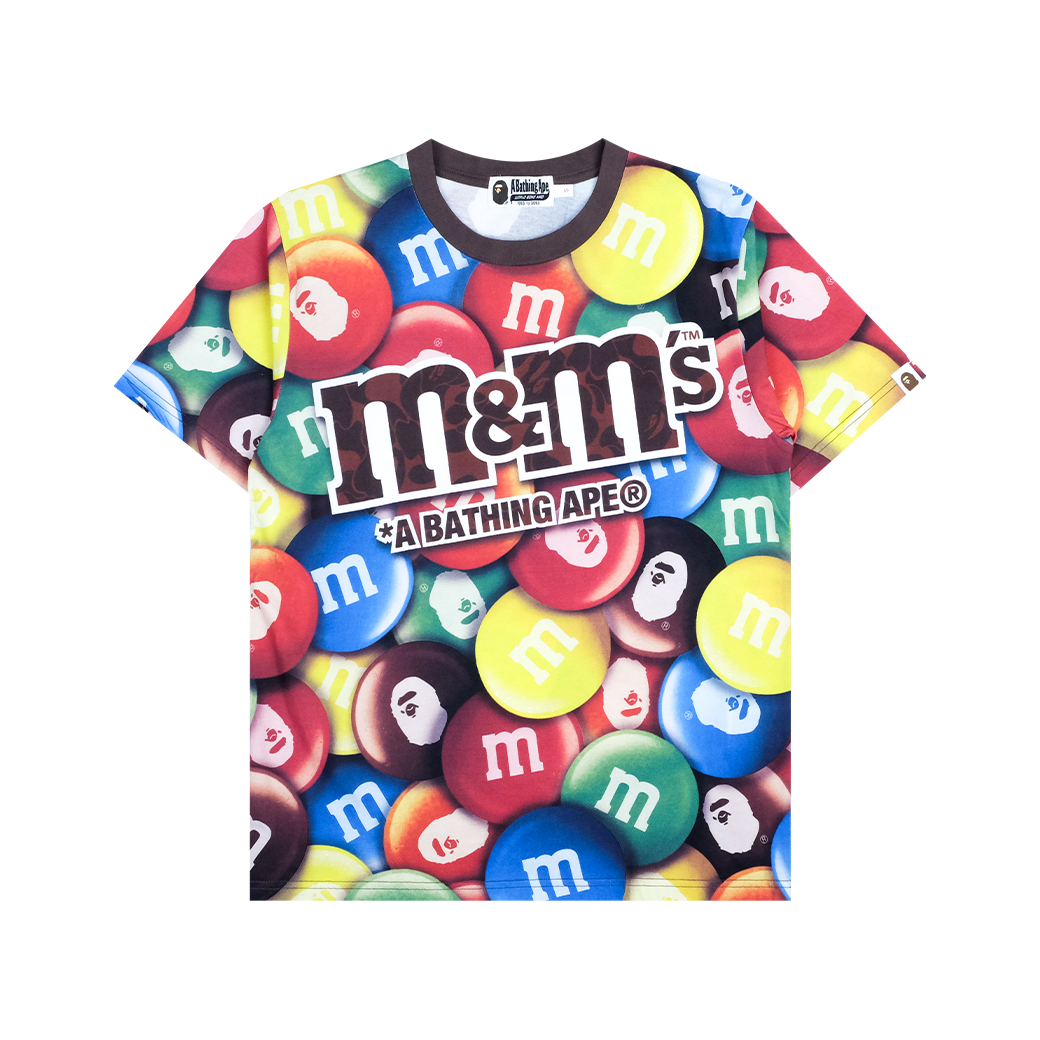 A BATHING APE X M&M S MILK CHOCOLATE T-SHIRT MULTI