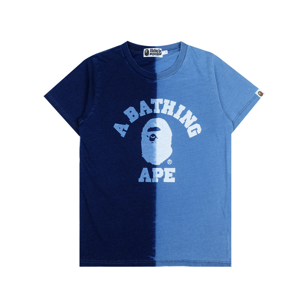 A BATHING APE INDIGO COLLECTIONS SUMMER 2018 T-SHIRT NAVY/BLUE