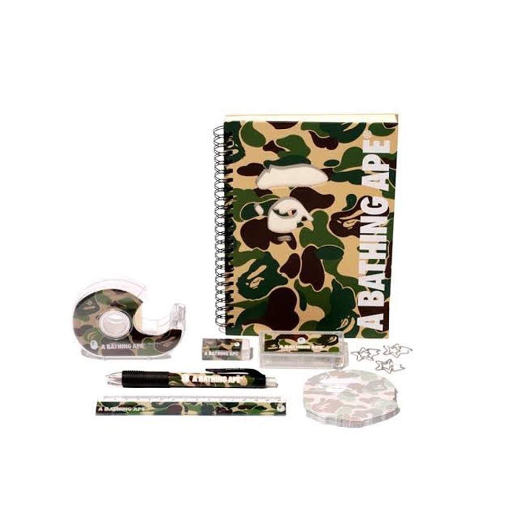 A BATHING APE STATIONARY SET CAMO