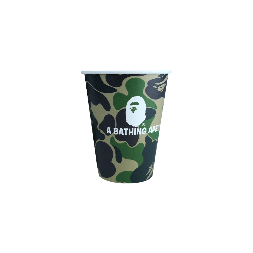 A BATHING APE PAPER CUPS 8 OZ. GREEN CAMO
