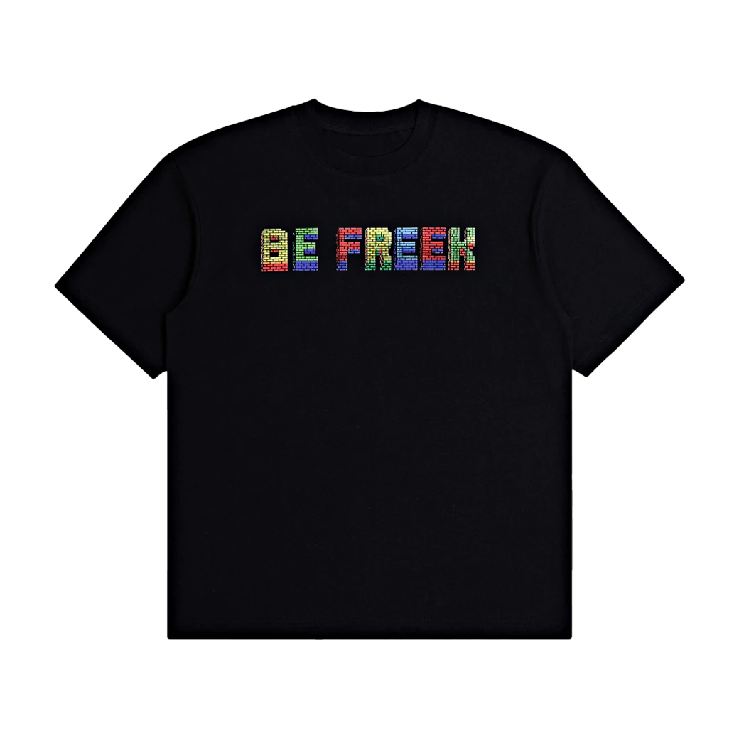 BEFREEK COLOURED BLOCKS T-SHIRT BLACK