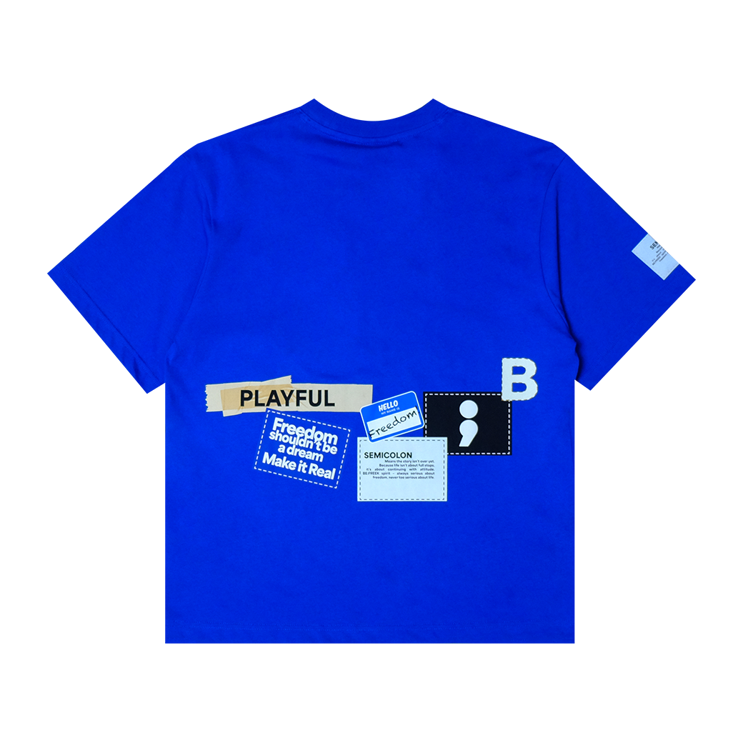 BEFREEK MULTI TAG T-SHIRT BLUE