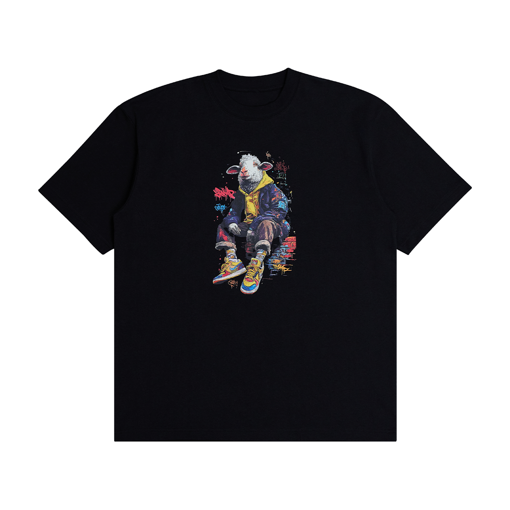 BEFREEK SWAGGER SHEEP T-SHIRT BLACK