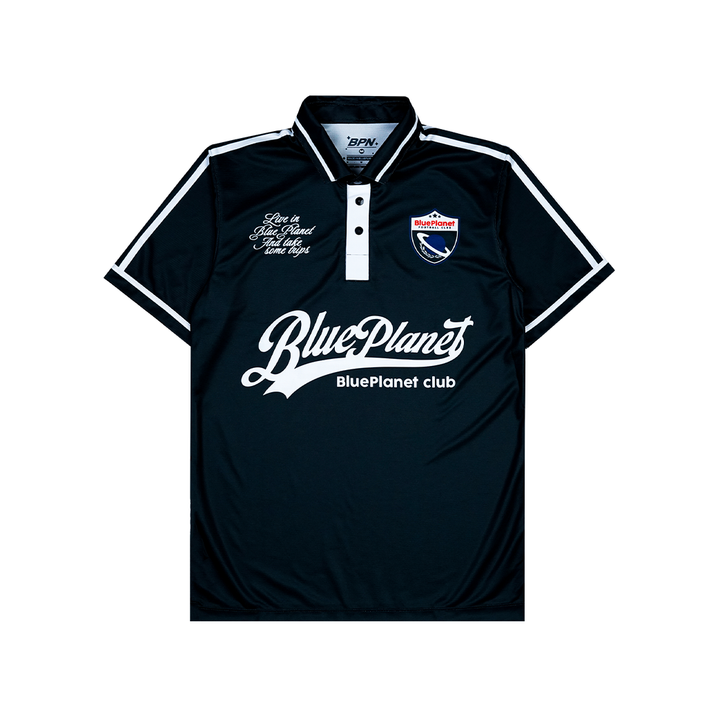 BLUE PLANET MOB FOOTBALL JERSEY BLACK