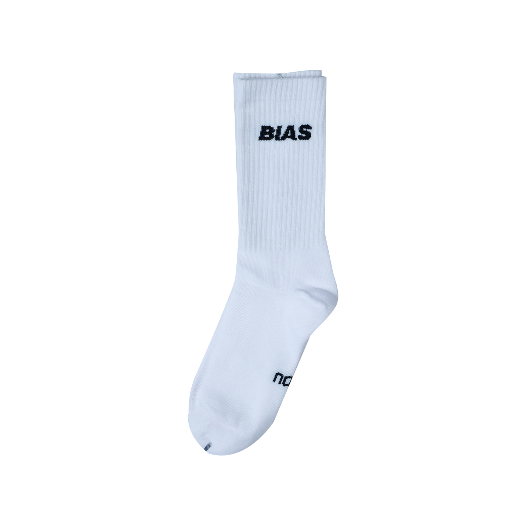 THE BIAS CLUB LOGO BIAS SOCKS WHITE