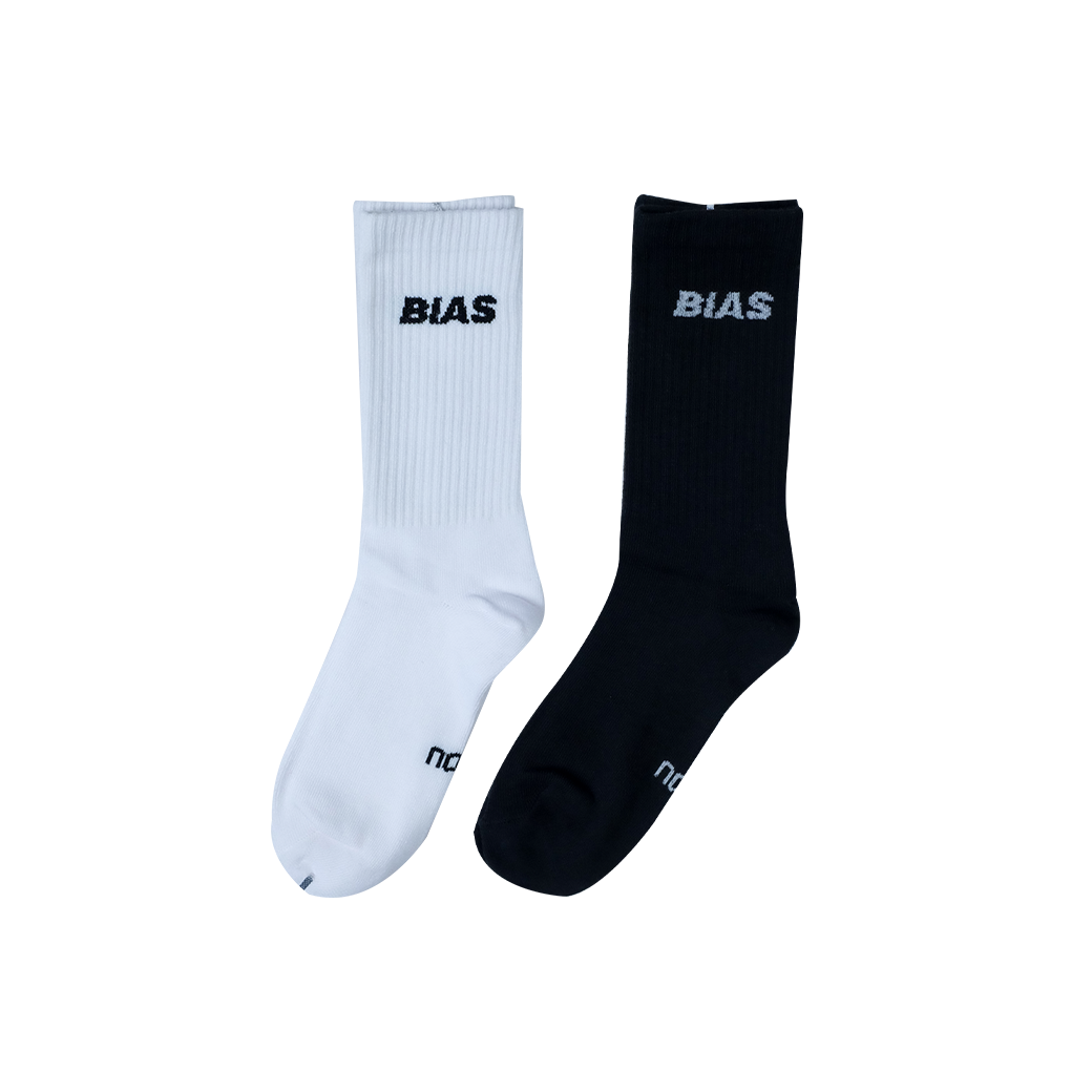 THE BIAS CLUB LOGO BIAS SOCKS SET BLACK/WHITE