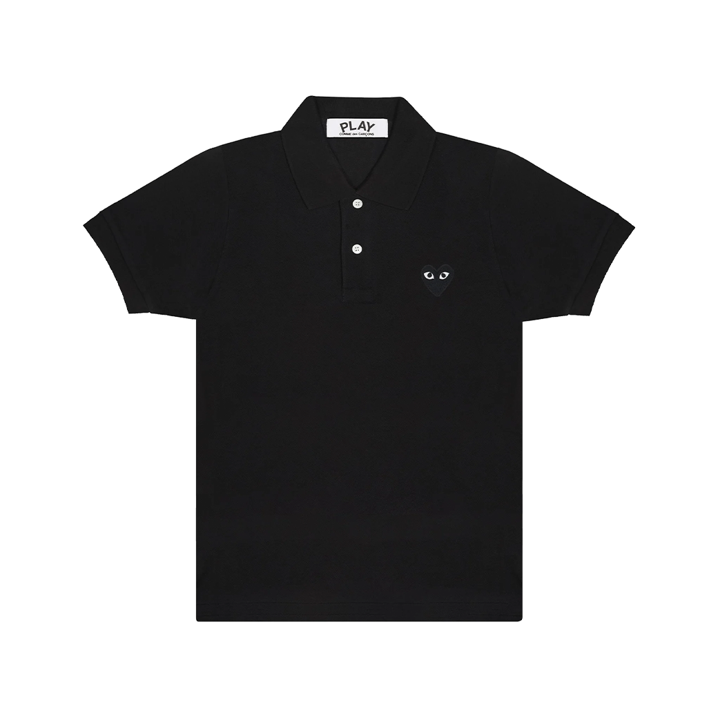COMME DES GARCONS PLAY BLACK HEART POLO BLACK
