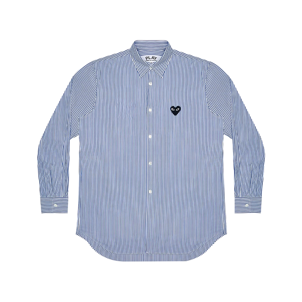 COMME DES GARCONS PLAY BLACK HEART SHIRT BLUE/WHITE