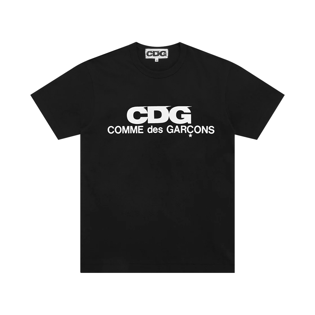COMME DES GARCONS BIG LOGO WHITE T-SHIRT BLACK