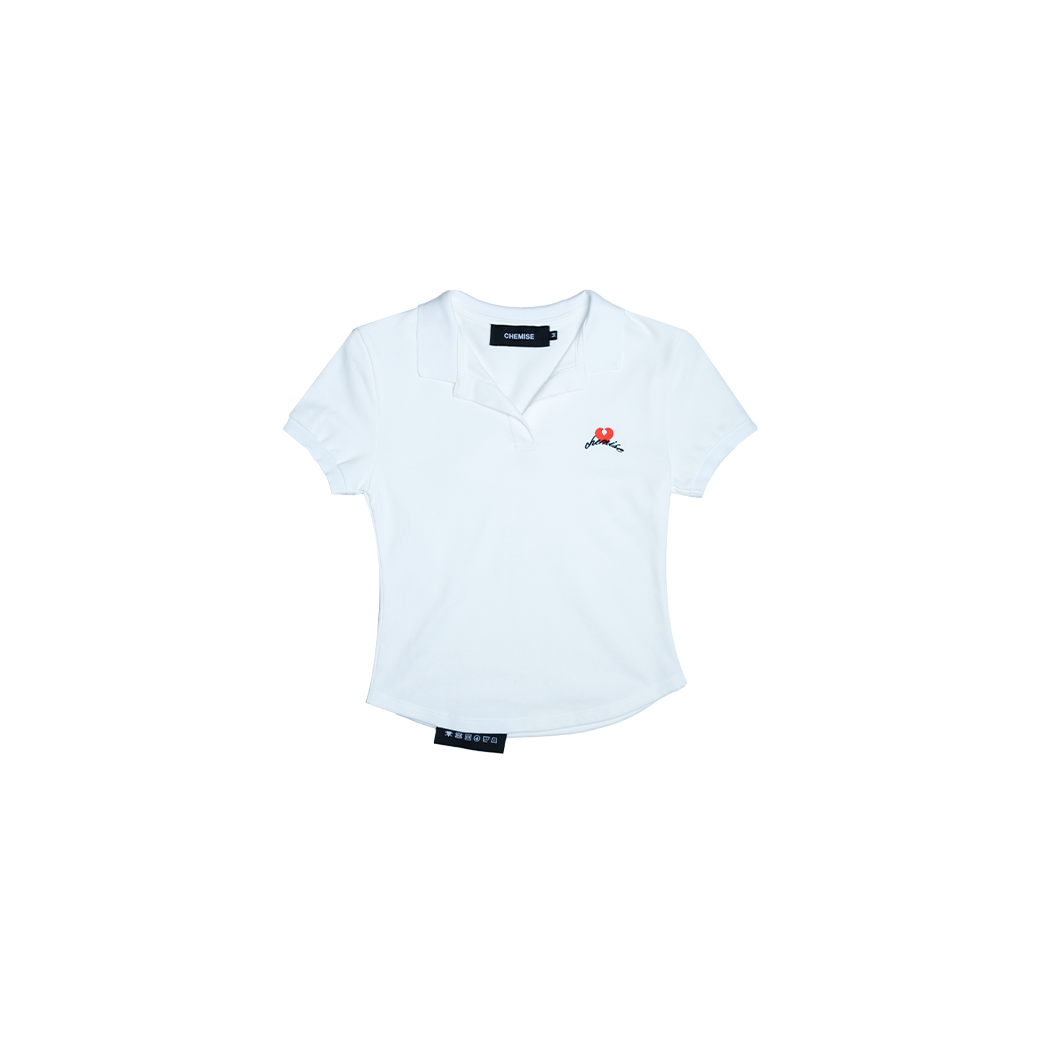 CHEMISE HEART BABY POLO OFF-WHITE