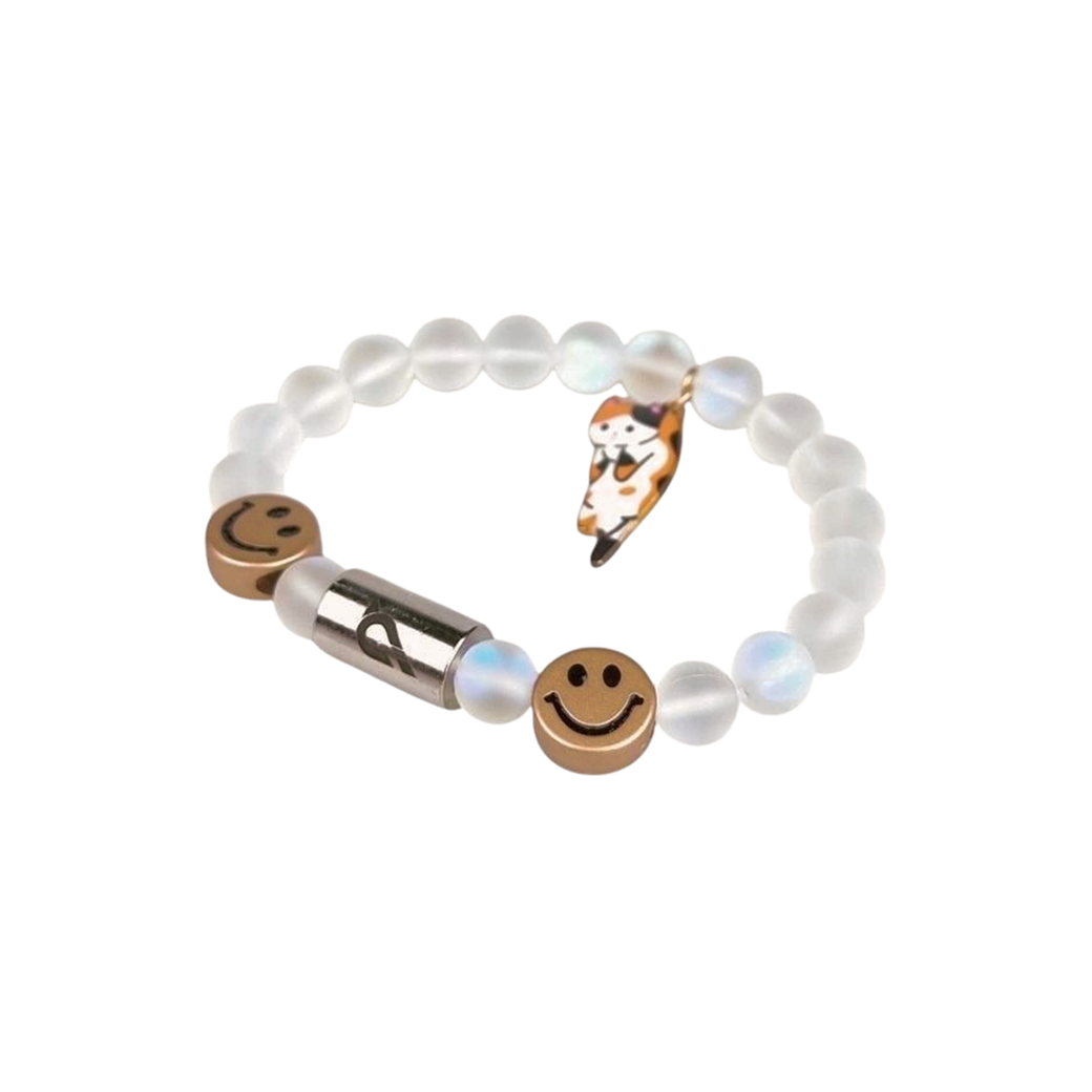 CROWCINZ THAT MEAW BRACELET WHITE