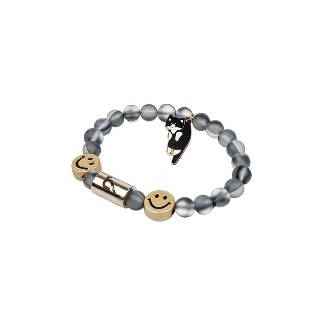 CROWCINZ THAT MEAW BRACELET BLACK