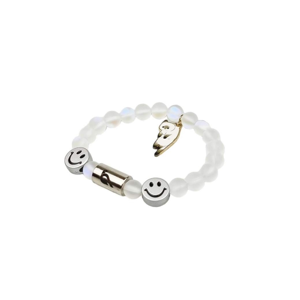 CROWCINZ THAT MEAW BRACELET WHITE