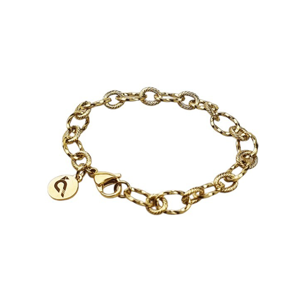 CROWCINZ VINTAGE LOGO BRACELET GOLD