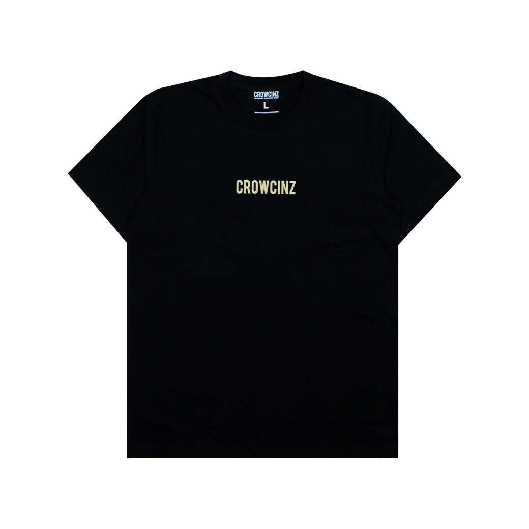 CROWCINZ MID LOGO T-SHIRT BLACK