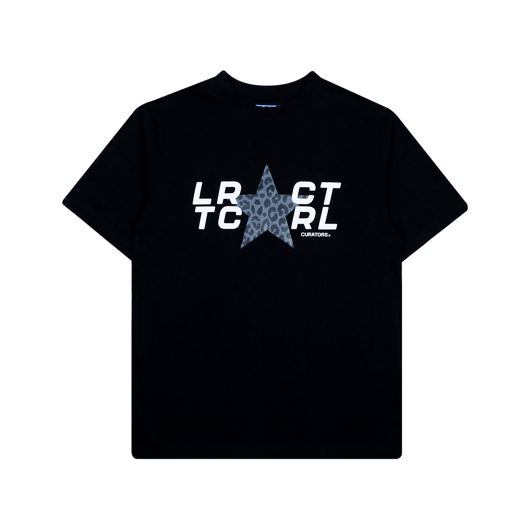 CURATORS CTRL STAR LEOPARD T-SHIRT BLACK/GREY