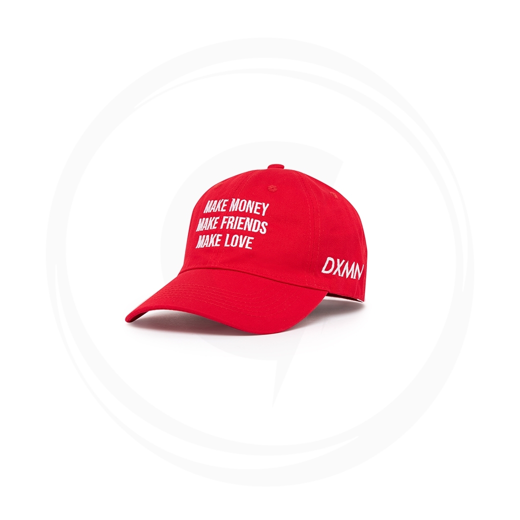 DXMN MAKE MONEY FRIEND LOVE CAP RED