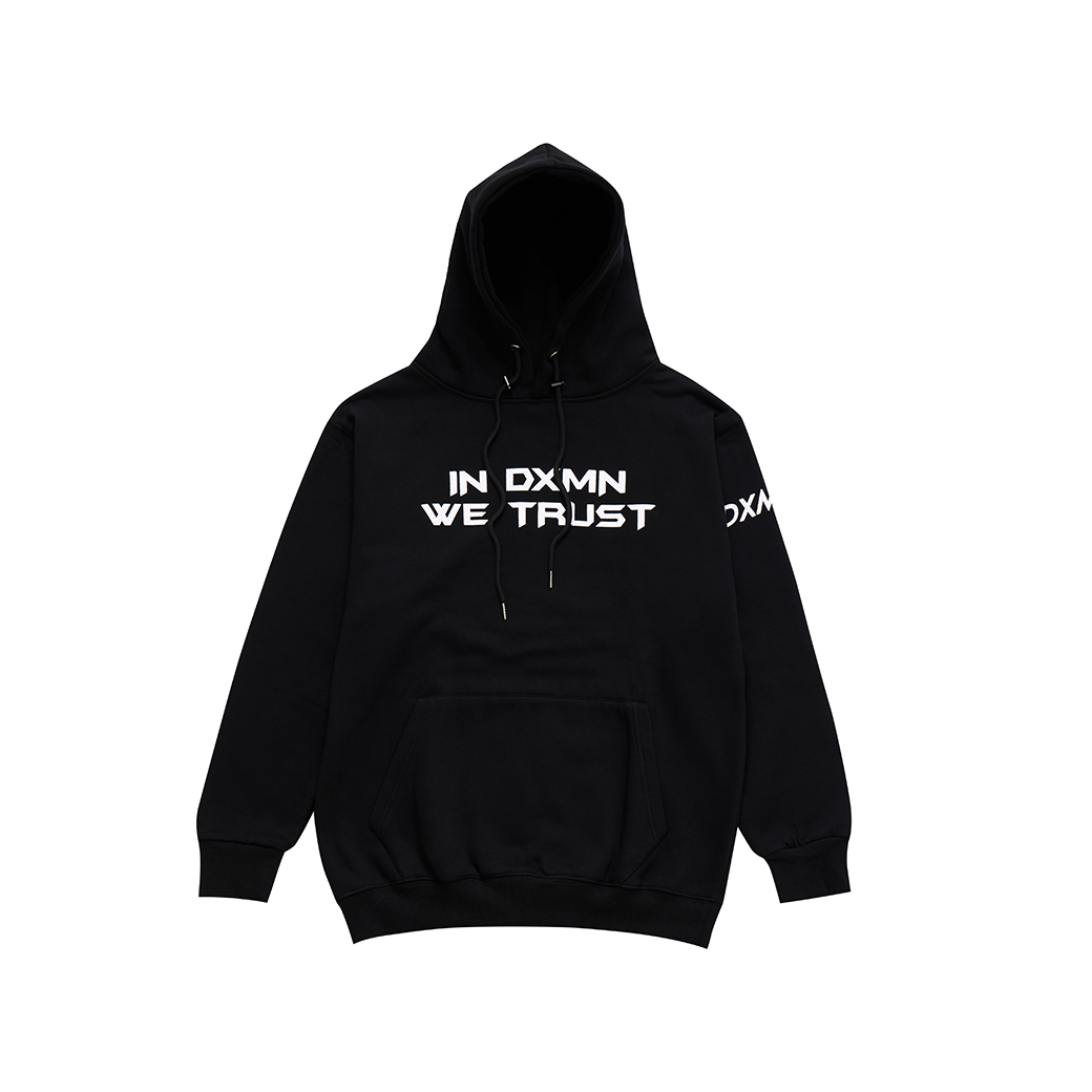 DXMN IN DXMN WE TRUST HOODIE BLACK