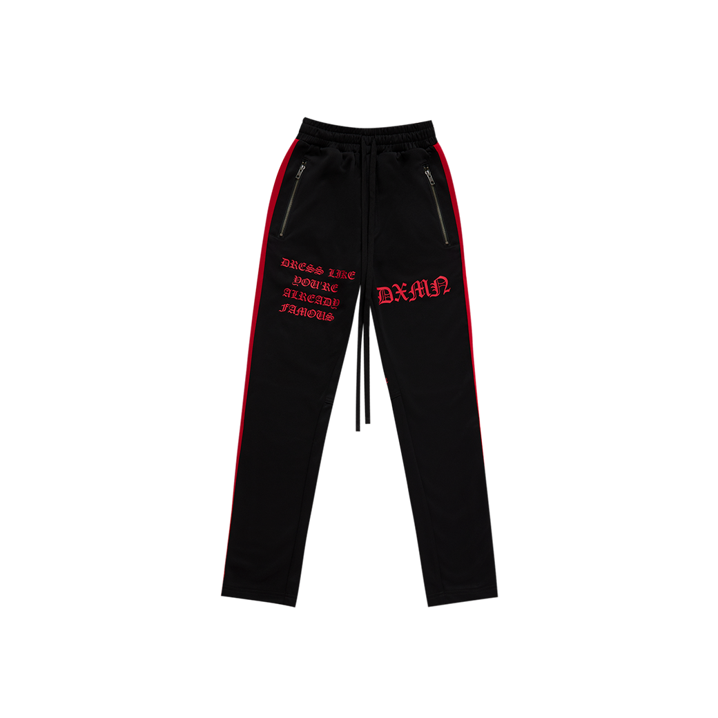 DXMN ALREADY FAMOUS TRACK PANTS BLACK