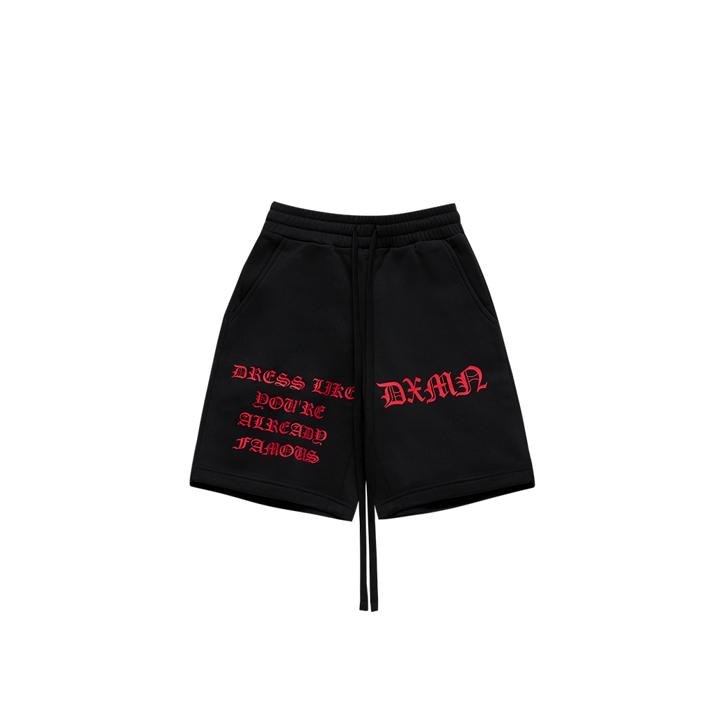 DXMN ALREADY FAMOUS SHORTS BLACK