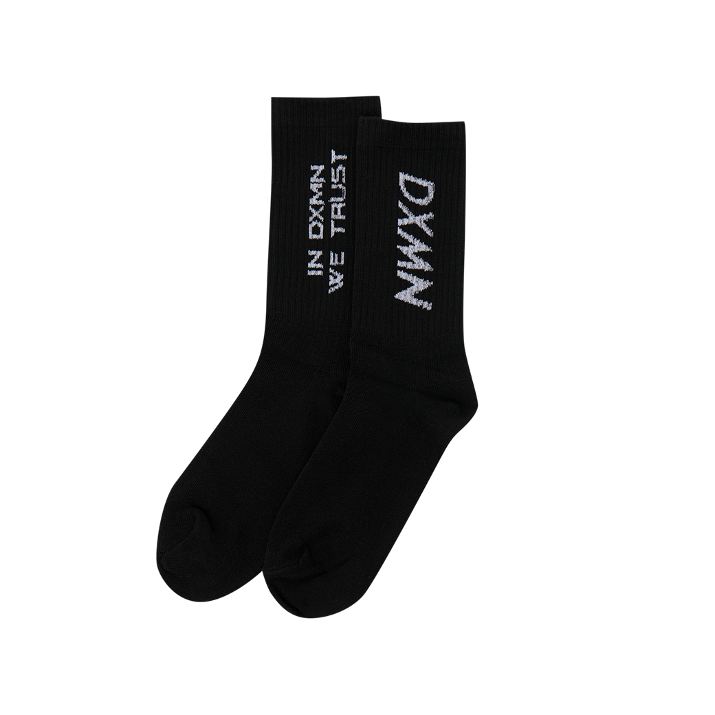 DXMN IN DXMN WE TRUST SOCKS BLACK