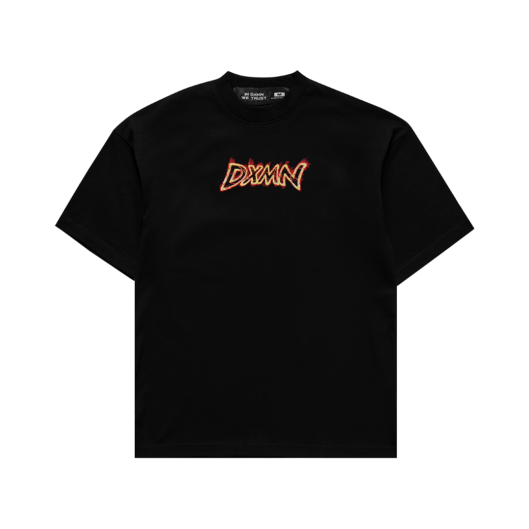 DXMN NEVER TRUST FIRE T-SHIRT BLACK