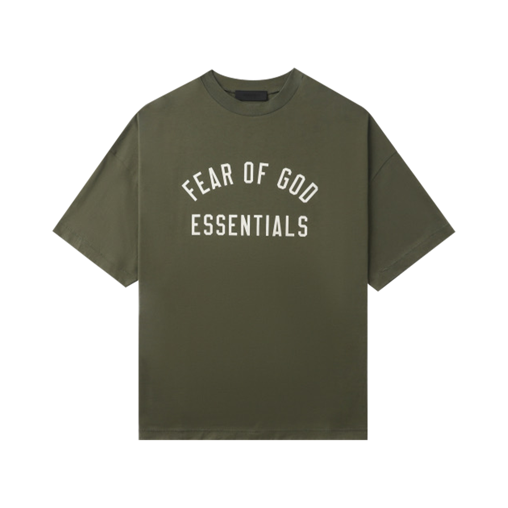 ESSENTIALS OVERSIZED LOGO T-SHIRT DARK OLIVE