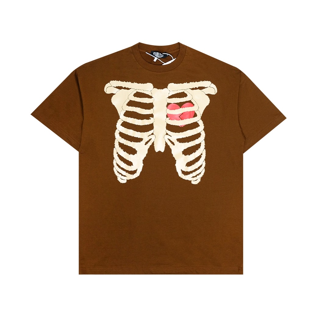 FEARLESS BONE T-SHIRT BROWN