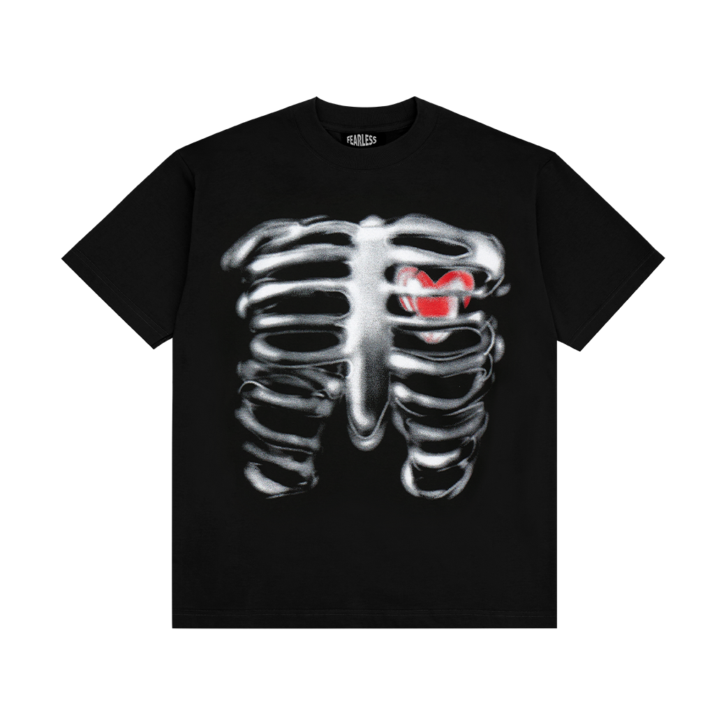 FEARLESS BONE IMAGINE CROP T-SHIRT BLACK