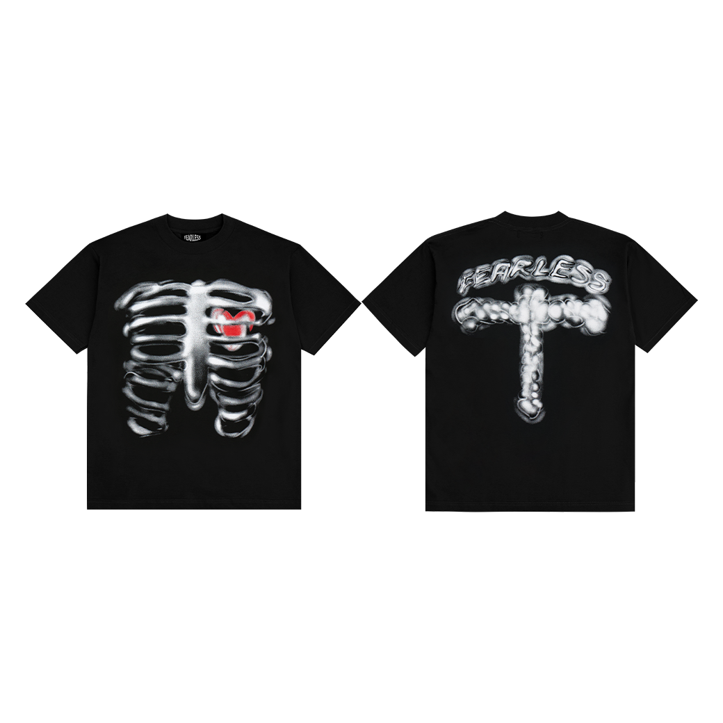 FEARLESS BONE IMAGINE CROP T-SHIRT BLACK