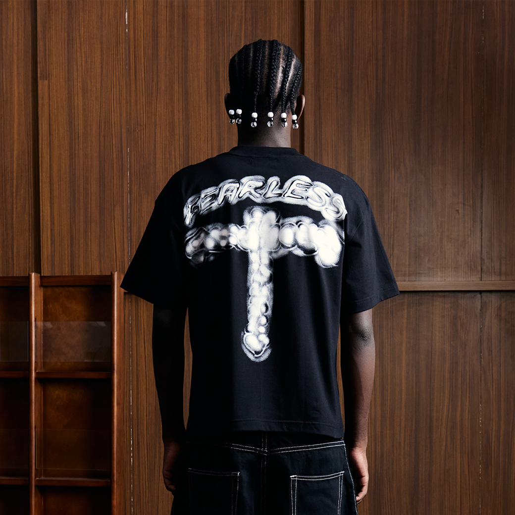 FEARLESS BONE IMAGINE CROP T-SHIRT BLACK