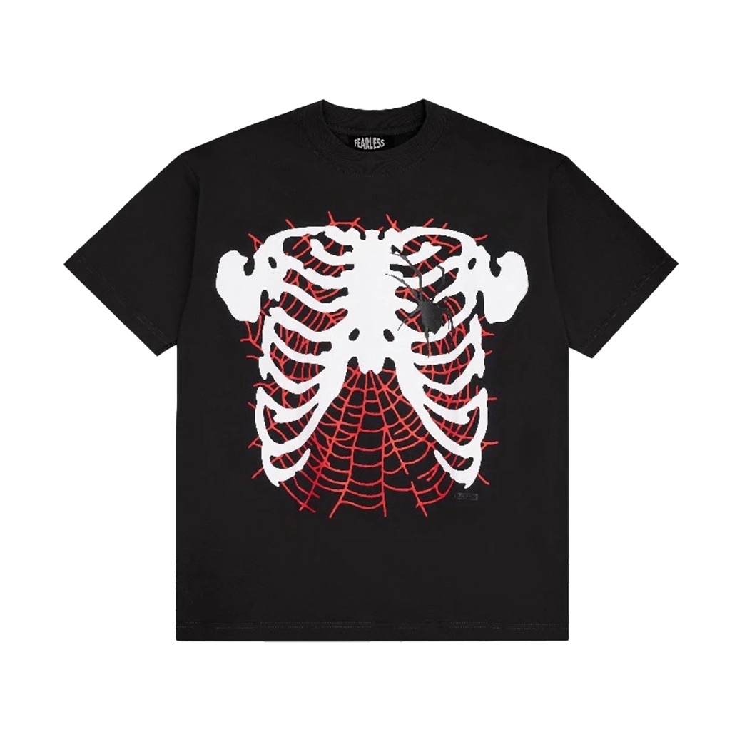 FEARLESS BONE WEB T-SHIRT BLACK
